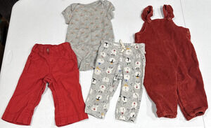 Girls Clothes Size 12-18M Sleeveless Jumper, Bodysuit, Pjs bottom, Pants Casual